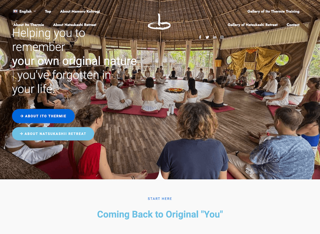 Takechi Ito Thermie Circle(多言語サイト)モックアップ画PC